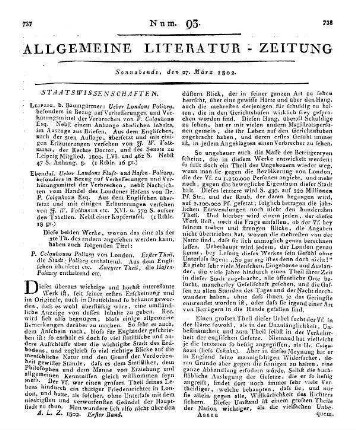Forst- und Jagdkalender. Für das Jahr 1801. Hrsg. von F. G. Leonhardi. Leipzig: Küchler 1801