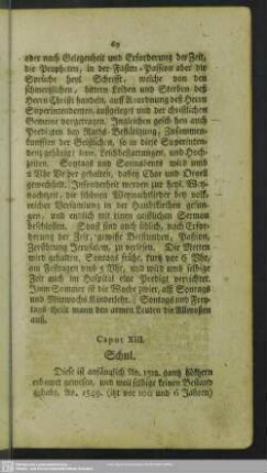 Caput XIII. Schul