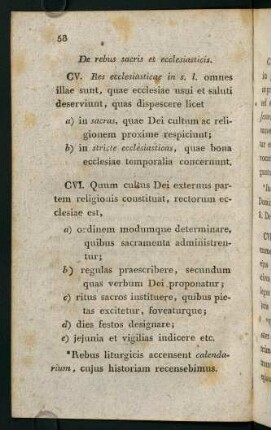 58-79, De rebus sacris et ecclesiasticis. CV.-CL.