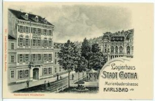 Karlsbad. Logierhaus Stadt Gotha, Marienbader Straße