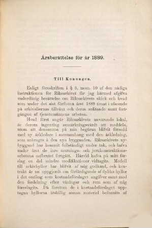 Meddelanden från Svenska Riksarkivet : for åren .... 14. 1890