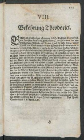 VIII. Bekehrung Theodorici.