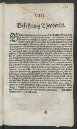 VIII. Bekehrung Theodorici.