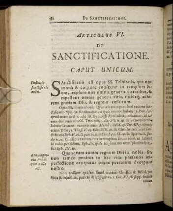 Articulus VI. De Sanctificatione.