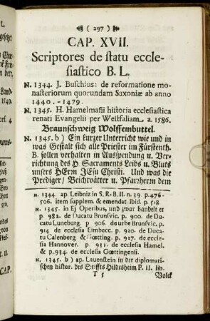 Cap. XVII. Scriptores de statu ecclesiastico B. L.