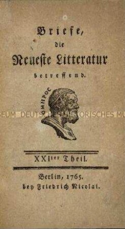 Briefe, die neueste Literatur betreffend, Jg. 1765
