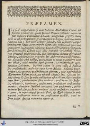 Praefamen.