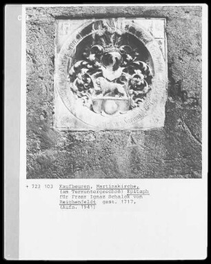 Epitaph für Franz Ignaz Schalck von Reichenfeldt (+1717)