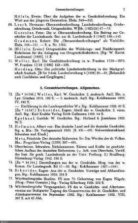 5. Gesamtdarstellungen. Allgemeines
