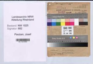 Entnazifizierung Josef Paulzen , geb. 24.08.1913 (Baecker)