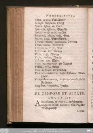 De Tempore Et Aetate. Locus XIV.