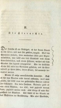 II. Die Hierarchie