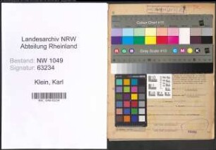 Entnazifizierung Karl Klein , geb. 27.11.1892 (Haendler)