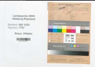 Entnazifizierung Wilhelm Braun , geb. 18.06.1892 (Schreiner)