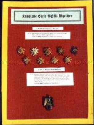 WHW-Abzeichen, Edelweiß und WHW-Adler, 6. und 7. Reichsstraßensammlung vom März 1935