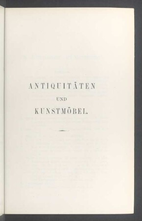 Antiquitäten und Kunstmöbel
