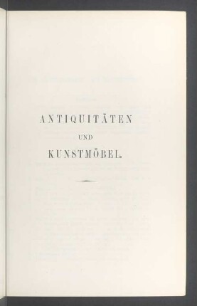 Antiquitäten und Kunstmöbel