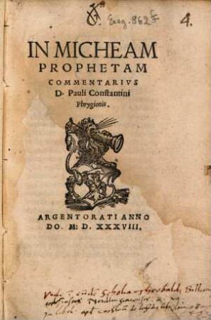 In Micheam Prophetam commentarius
