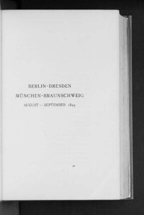 Berlin-Dresden München-Braunschweig August-September 1894