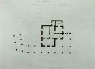 Entwurf für die Villa Garbald in Castasegna, Erdgeschoß (1. Projekt)