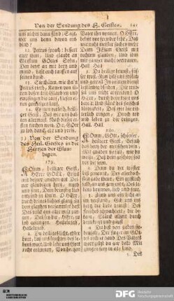 Von der Sendung des Heil. Geistes in die Hertzen der Glaubigen.