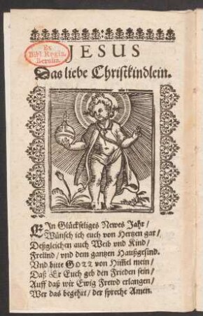 Jesus Das liebe Christkindlein.