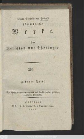 [Abt. 1], Theil 10: Vom Studium der Theologie und dem Christlichen Predigtamt