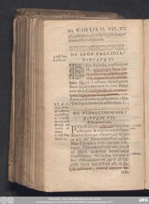 De Lege Falcidia. Titulus VI.