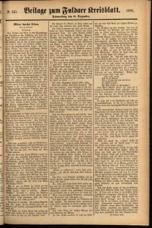 Zweite Ausgabe vom Donnerstag, den 08. Dezember 1898.