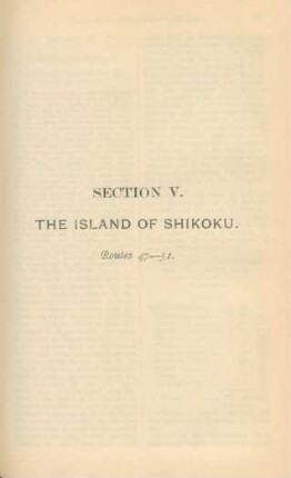 Section V. The Island of Shikoku. Routes 47-51