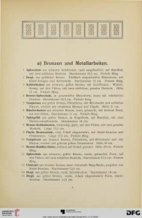 Bronzen und Metallarbeiten (Nr. 1-169)