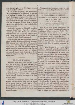Le jubilé d’Oberlin.