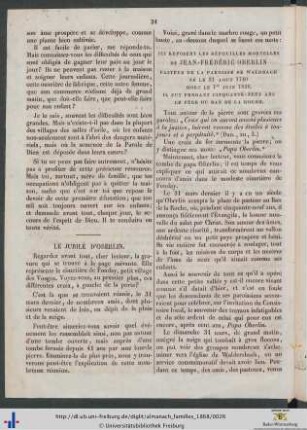 Le jubilé d’Oberlin.
