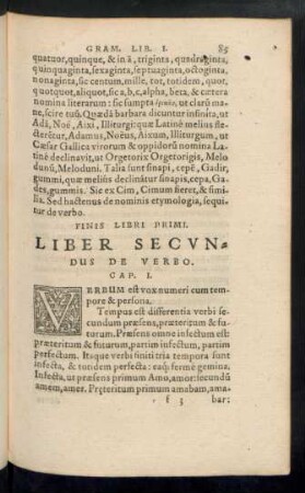 Liber Secundus De Verbo.