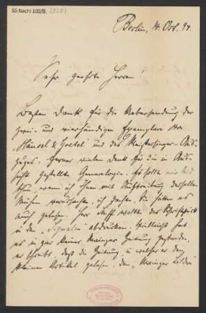 Brief an B. Schott's Söhne : 14.10.1894