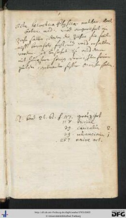 Handschriftliche Notizen.