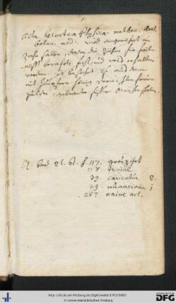 Handschriftliche Notizen.