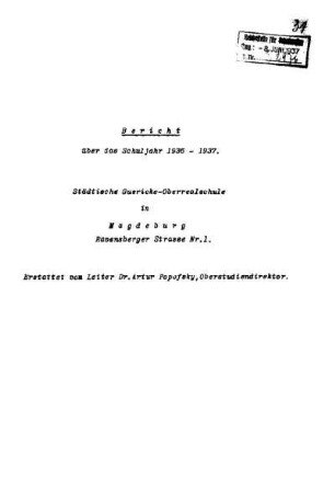 1936/37: Bericht ... - 1936/37
