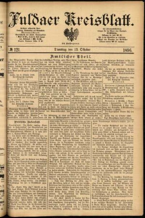 Ausgabe vom Dienstag, den 13. Oktober 1896.