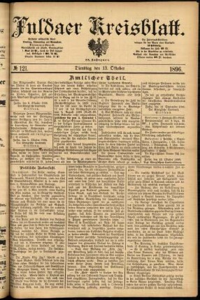 Ausgabe vom Dienstag, den 13. Oktober 1896.