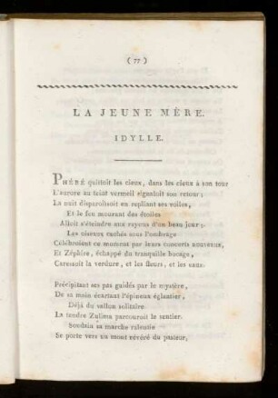 La jeune mère. Idylle.