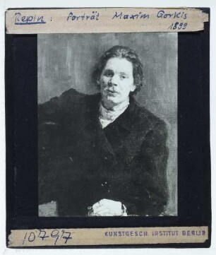 Repin, Porträt von Maxim Gorki (1899) (St. Petersburg RM)