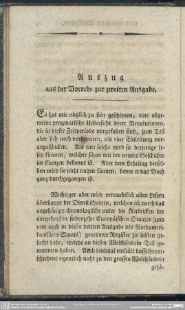 Auszug aus der Vorrede zur zweiten Ausgabe