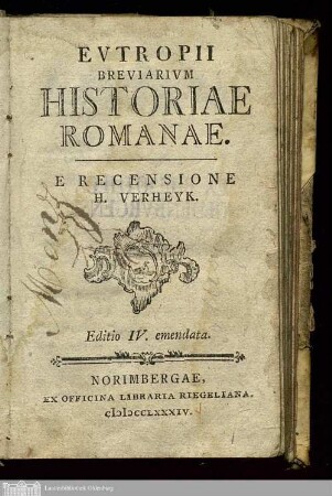 Evtropii Breviarivm Historiae Romanae