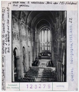 Autun: Kathedrale Saint-Lazare, Blick in Mittelschiff und Chor