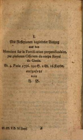 Magazin für Ingenieur und Artilleristen, 11. 1789