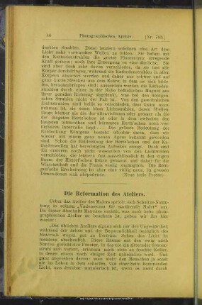 Die Reformation des Ateliers
