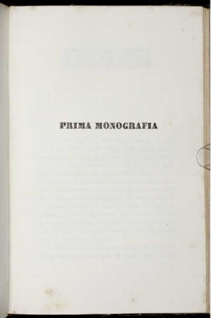 Prima Monografia