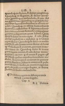 De dolore capitis ex distermperantia aeris ... Cap. 2.