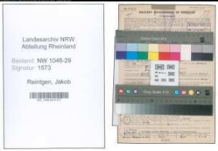 Entnazifizierung Jakob Reintgen , geb. 31.10.1899 (Beamter)